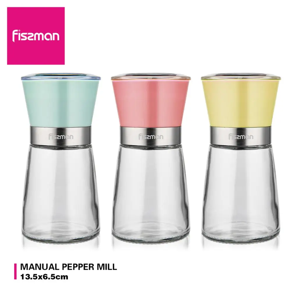 Ручная мельница для перца Fissman соли с регулируемой стеклянной бутылкой