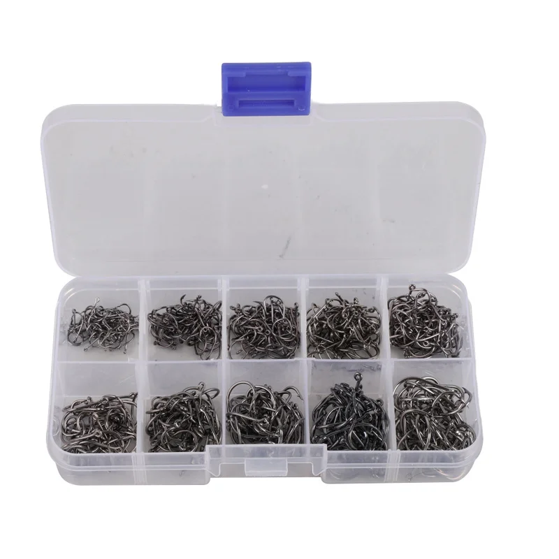 100 шт. 3 #-12 # рыболовный крючок с бородкой из высокоуглеродистой стали для ловли