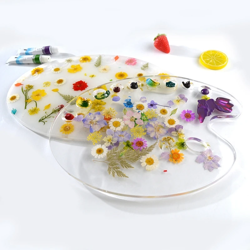 

Handmade Artist Paint Palette Resin Casting Mold Oval Shape Art Palette Resin Mold DIY Oil Paint Pallete Painting Molds