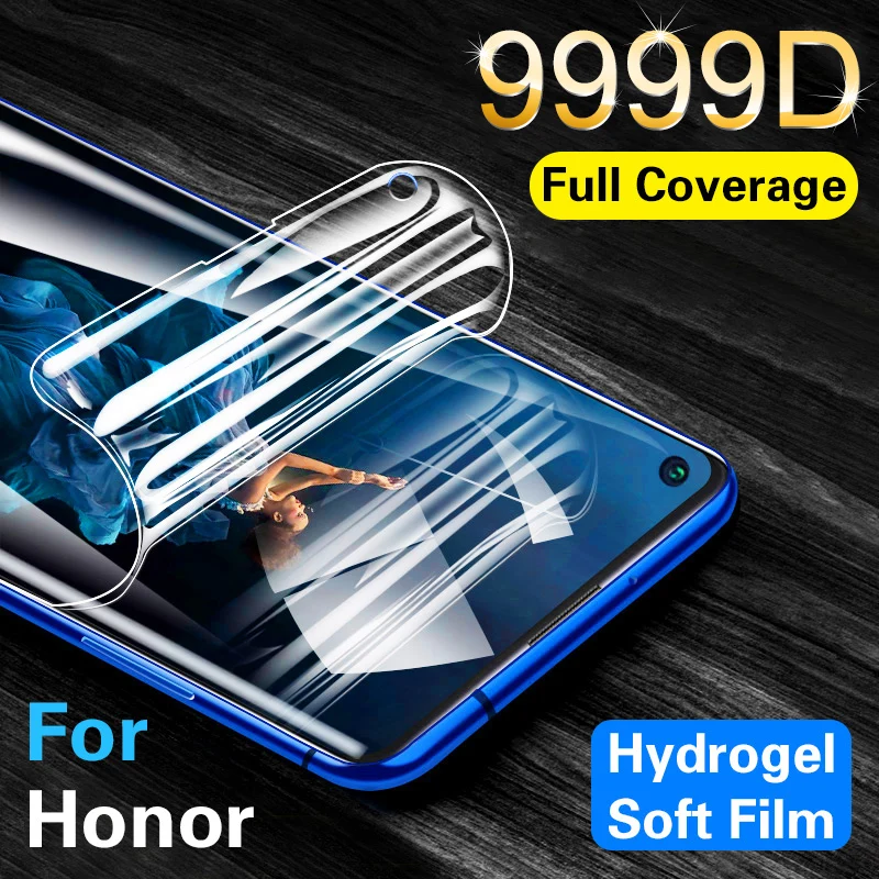 

Screen Protector on For Honor 20 Pro 10 Lite 9999D Hydrogel film Honor 9 10 Lite V20 Huawei Mate 30 Pro Protective not glass