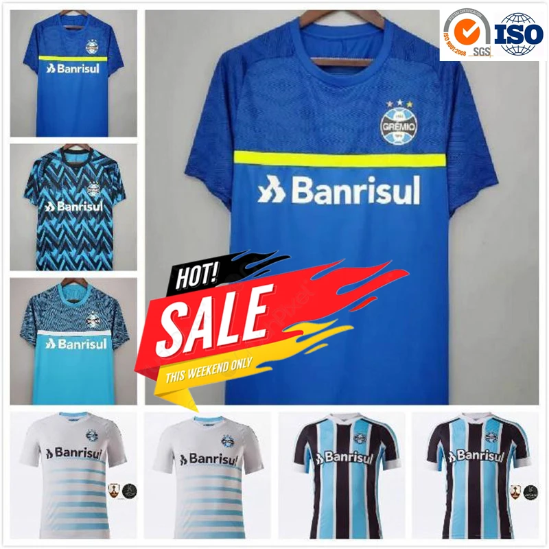 

EVERTON 2021-2022 Gremio Soccer Jerseys KANNEMANN Soccer shirt MILLER LUAN DOUGLAS DIEGO adult Home Away