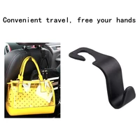2pcs universal car seat hook rear auto parts internal portable hanger rack storage car bag wallet made of high quality abs