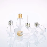 50100pcs 5ml empty lip gloss tube light bulb shape lipgloss tubessilver cap clear mini refillable bottles packing container