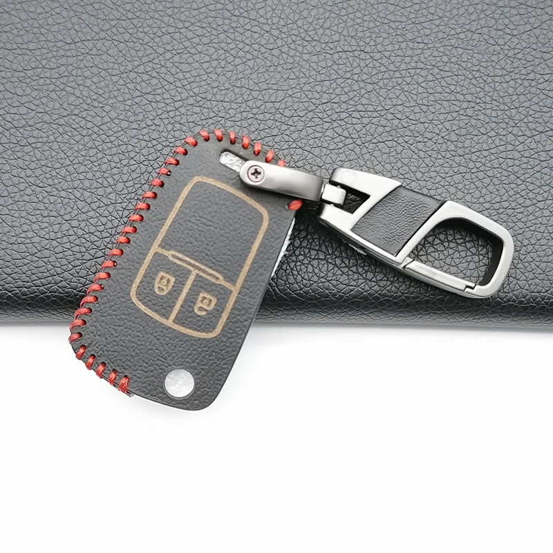 Чехол из натуральной кожи с верхним слоем для автомобильного ключа чехол Opel Astra J
