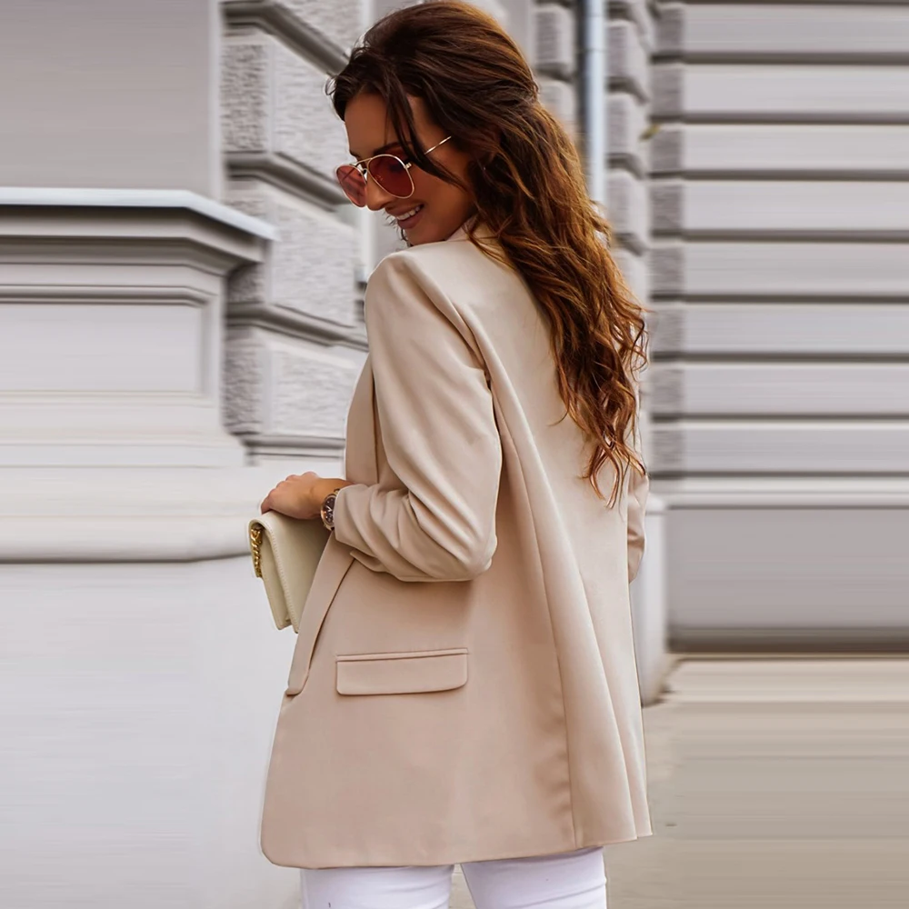 

Fashion Autumn Women Solid Color Blazers and Jackets Work Office Lady Suit Slim Long Sleeve Business Female Blazer Coat Talever