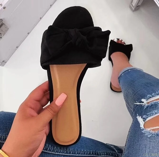 Тапочки Новинка 2020 года женская пляжная обувь сандалии на плоской подошве с