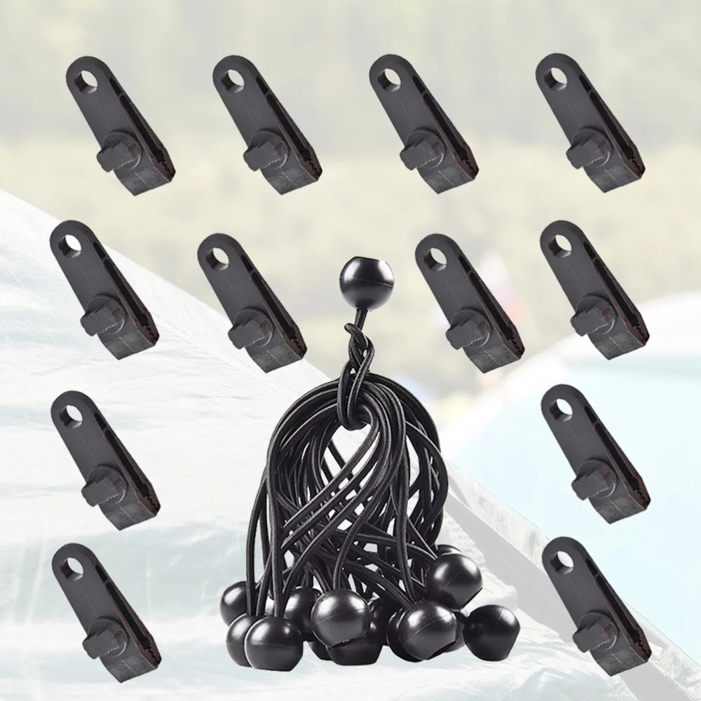 

24pcs Professional Clips Heavy Duty Fixing Lock Grip Awning Clamp Creative Tent Clip with Tie Rope for Camping Canopies Tarps Ca