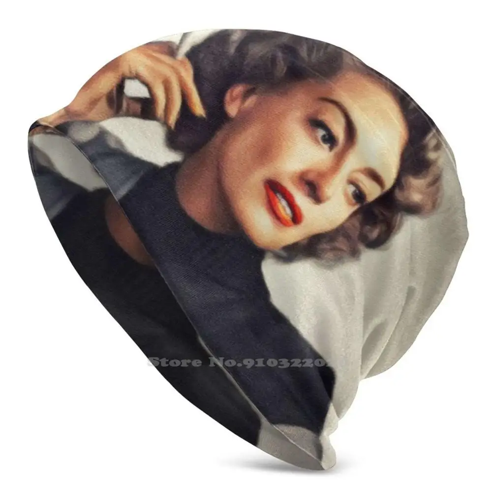 

Joan C Vintage Hollywood Legend Unisex Thin Knitted Beanie 3D Diy Hats Joan C Actor Actress Movie Film Celebrity Vintage