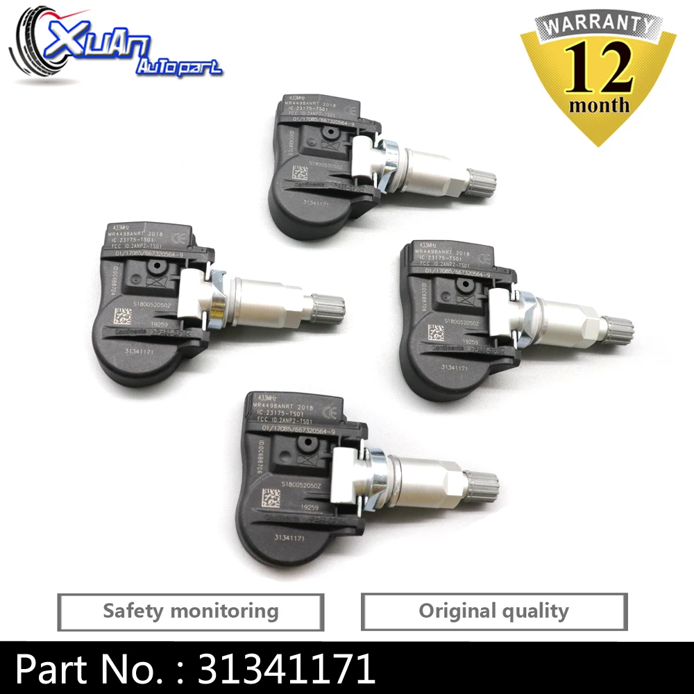 

Xuan TPMS 31341171 Tire Pressure Sensor Monitoring System for For Volvo S60 V60 XC60 S70 S80 V40 V70 XC70 XC60 2014-2017 433mhz