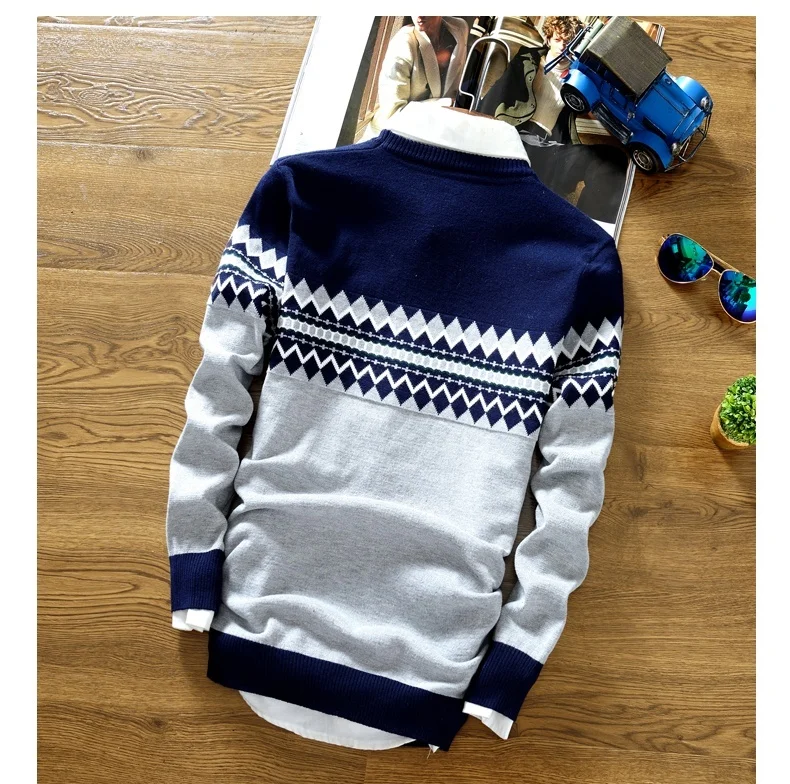 

2020 New Casual Sweater Men Slim Fit Knitted Mens Sweaters Long Sleeve Warm Pullovers Men Brand Clothes