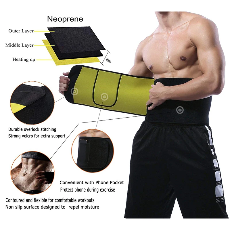 Man Women Neoprene Waist Trainer Slimming Belt Tummy Reducing Belts Body Shapers Promote Sweat Shapewear Shaper Modeling Strip | Красота и