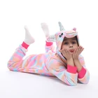Пижама-кигуруми в стиле аниме с единорогом для детей, пижама-комбинезон в виде животных, Детский костюм для мальчиков и девочек, комбинезон в виде панды с единорогом