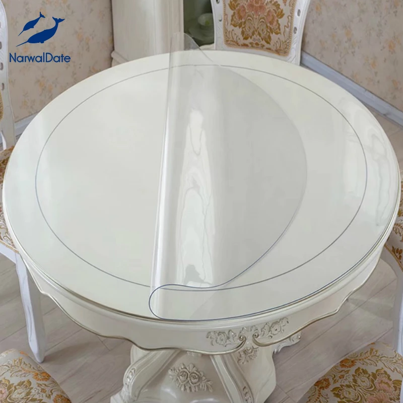 Скатерть из ПВХ скатерть мягкого стекла для круглого стола масляного прозрачная