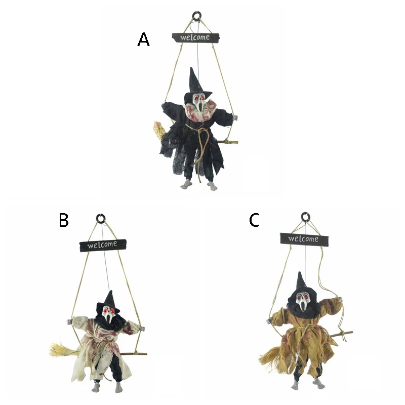 

Halloween Hanging Horror Witch Figurine Decoration Pendant Ornaments for Party Garden Holiday Lawn Patio Decor Party Supplies