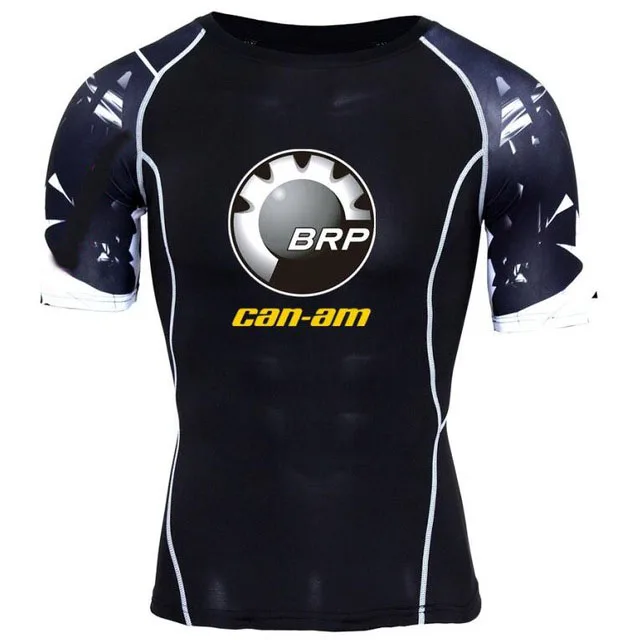 

BRP can-am team Print Compression T-Shirt Workout Tops Fitness Tights Casual Shirts Quick Dry Short Sleeves T-shirts C2