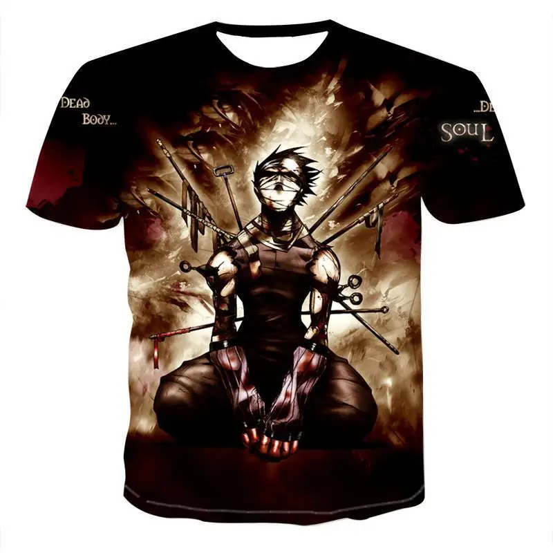 

2021 New Men and Women Personality Anime 3D Printing T -Shirt Cool Fashion Comfortable Short -Sleeved Creative Shirt