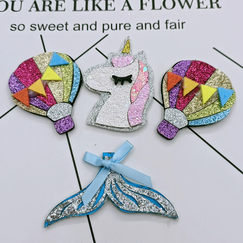 10 шт./партия блестящие шарики с единорогом