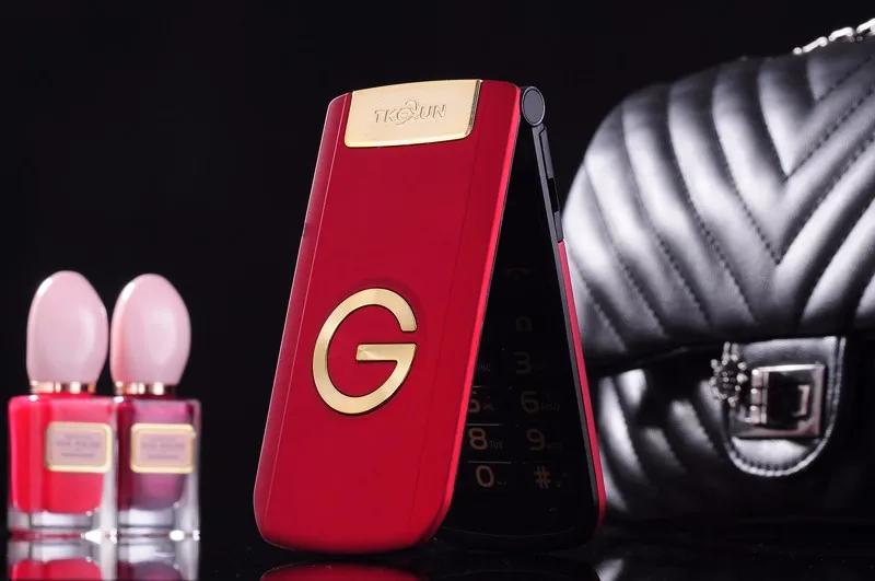 TKEXUN G3 G9000 женский флип-телефон с камерой Две sim-карты 2,4 дюймов сенсорный экран Роскошный сотовый телефон