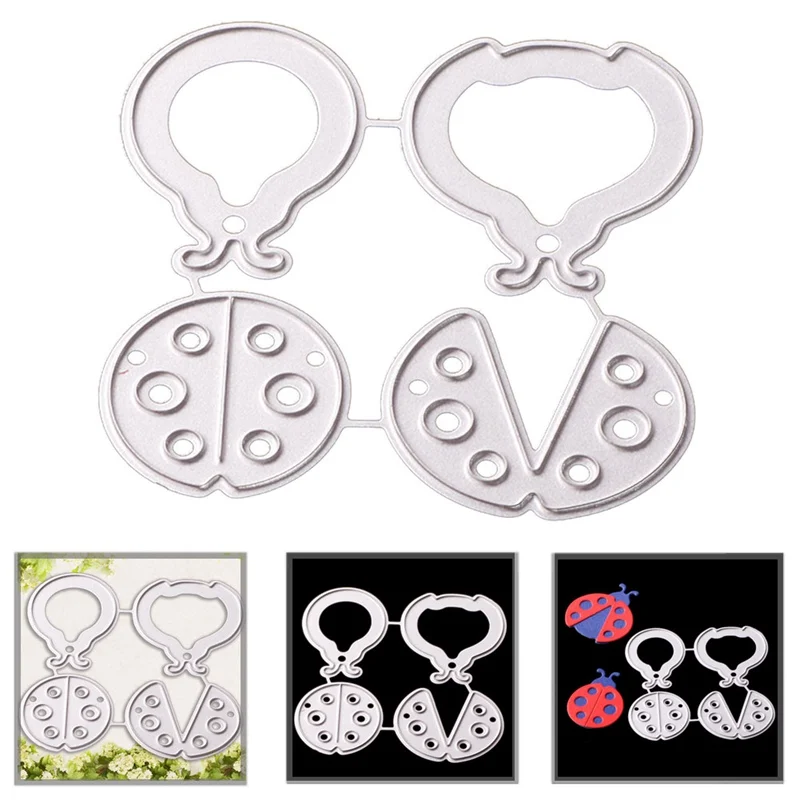 

Ladybug Metal Cutting Dies Stencils DIY Scrapbooking Stamps Animal Cut Dies Paper Album Birthday Greeting Cards Embossing Crafts