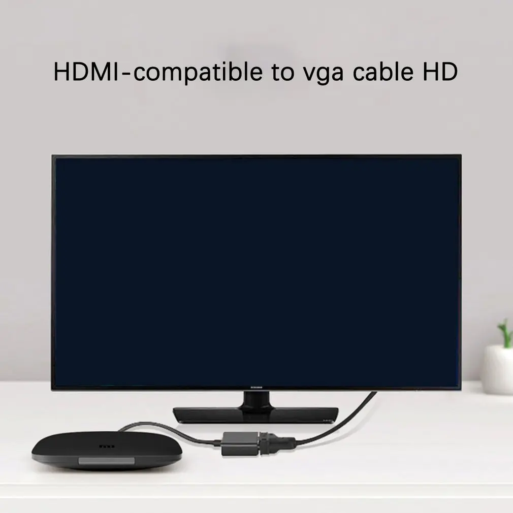Новый адаптер HDMI-совместимый с VGA 1080P папа-мама преобразователь цифро-аналоговый