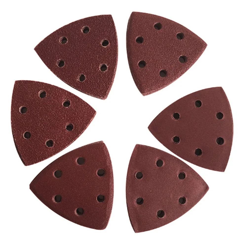 20PCS Sanding Disc 90*90mm 6 Hole Delta Sander Hook & Loop Sandpaper For Rough Wood Metal Rust Old Finish Removal - купить по