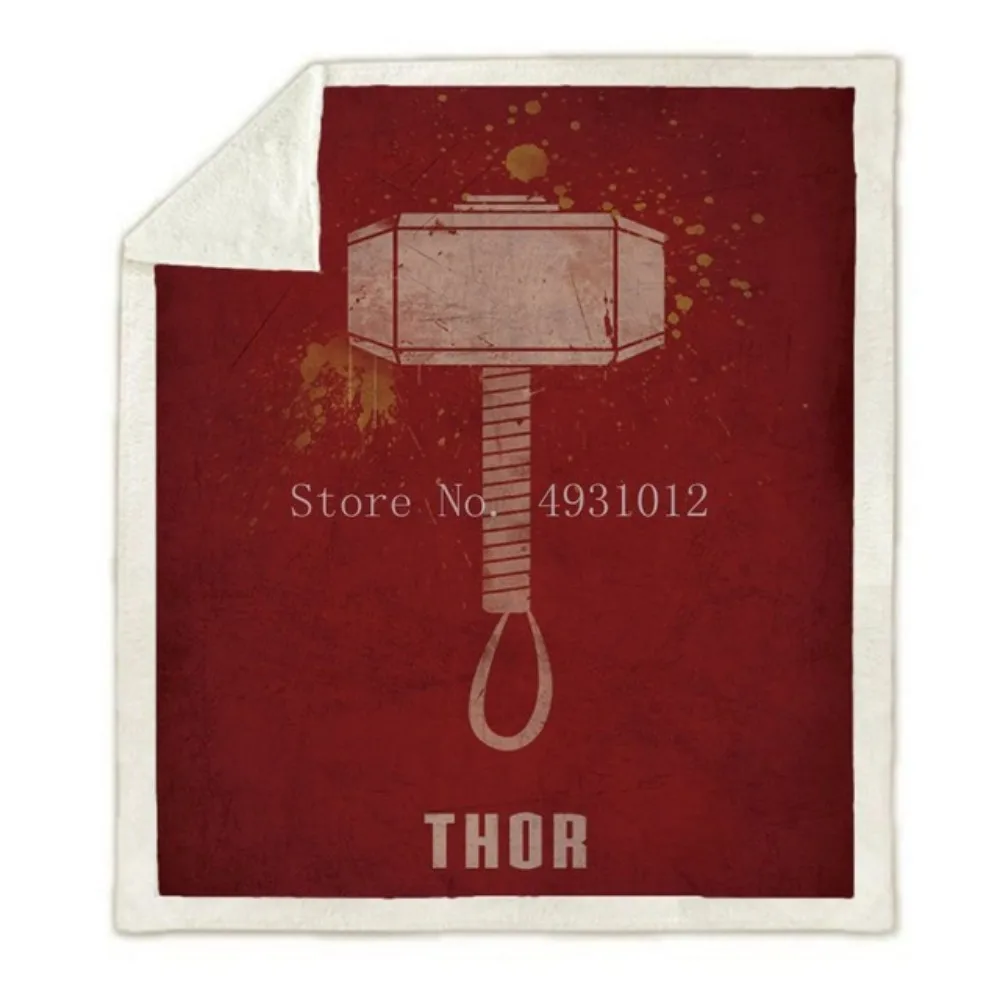 Одеяло с изображением Мстителей для кровати аниме одеяло ковры Disney ткань из