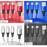 color 3 in 1 usb cable 3a fast charger micro usb cable for iphone samsung xiaomi fast magnetic phone charging cord type c cable