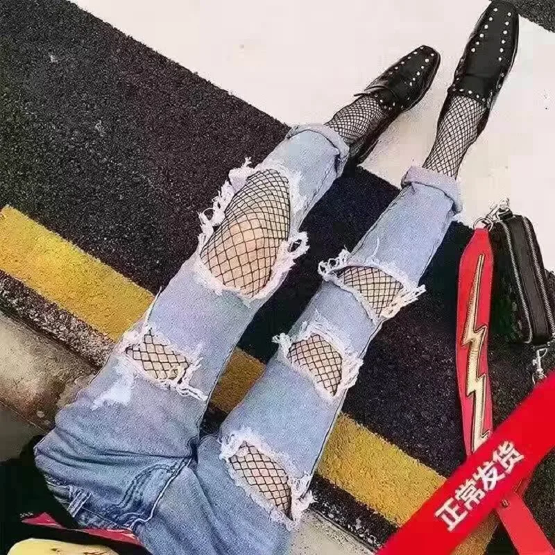 

Stockings Women Sexy Women's Stocking Pantyhose Black Plus Size Fishnet Jeans Partner For Ladies Girls New Fashion Nightclub