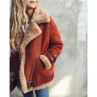 thicken wool warm coat autumn winter ladies slim jacket faux leather plus size clothing for women jackets