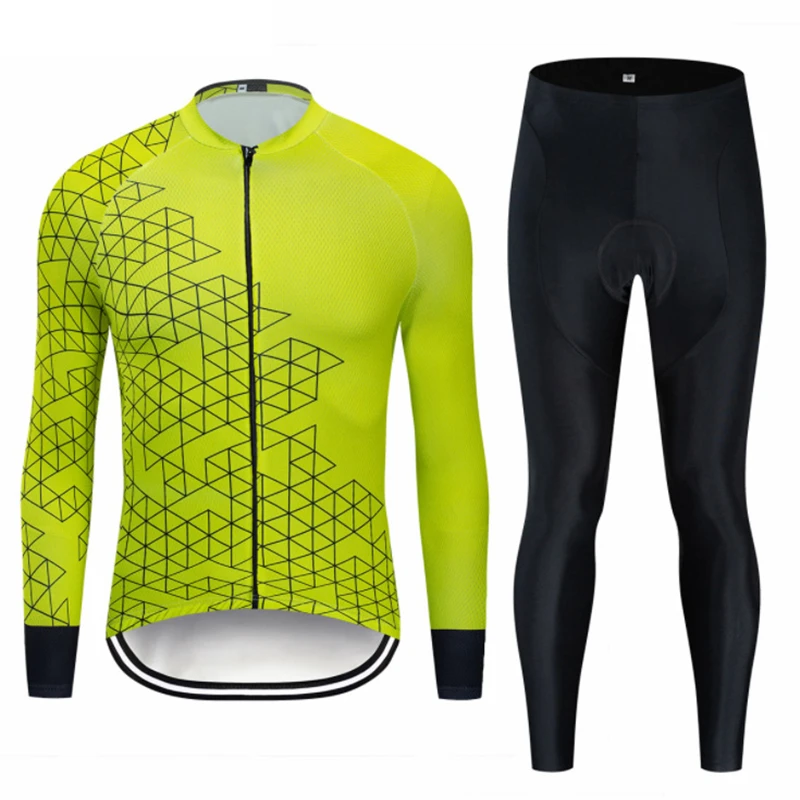 

Summer sweat-absorbent Long Sleeve Triathlon Mountain Bike Set Jersey Fashion sports breathable Pro Team Cycling Spring