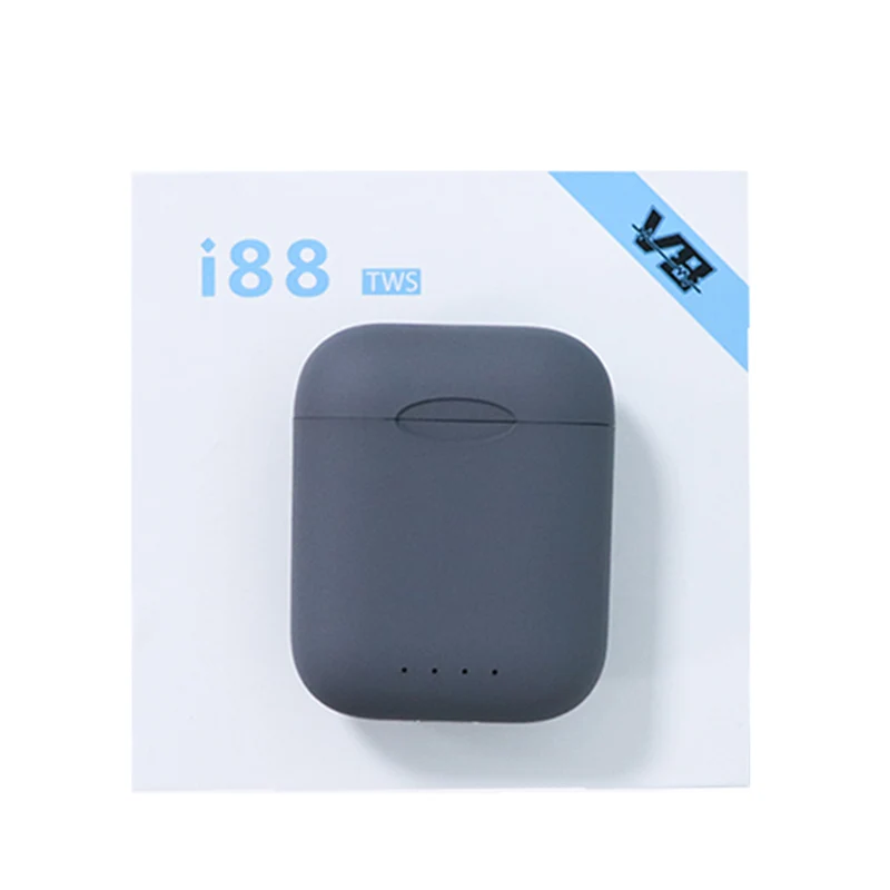 i88 gray Matte i88 TWS Bluetooth гарнитура новые мини сенсорные наушники стерео наушники Портативные наушники для всех мобильных телефонов - Цвет: i88 gray Matte