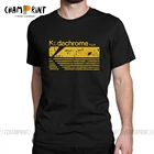 Винтажная Футболка Kodak Kodachrome для мужчин, летняя одежда, Винтажная футболка с коротким рукавом, футболки из 100% хлопка с круглым вырезом
