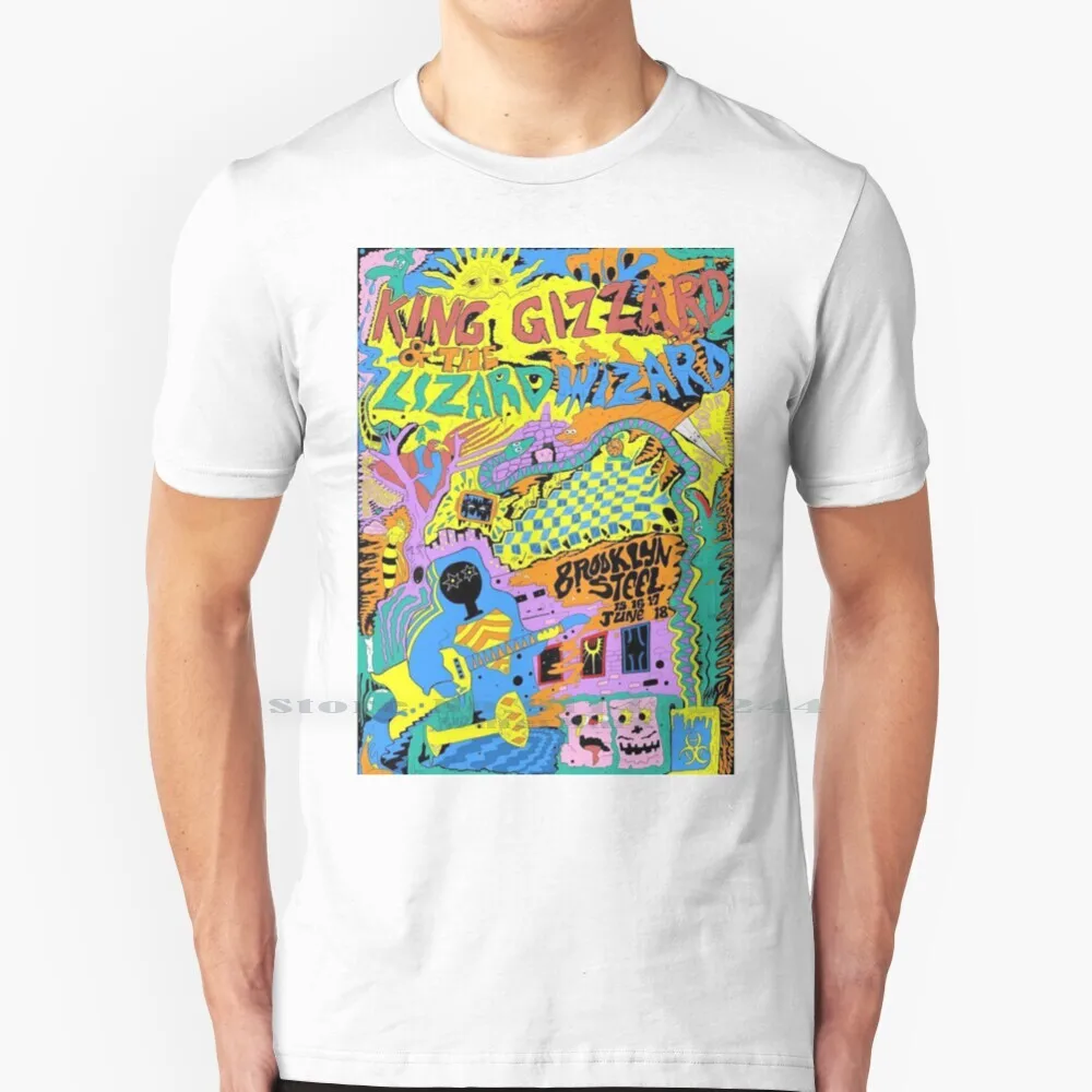 

King Gizzard And The Lizard Wizard Brooklyn Steel Art T Shirt Cotton 6XL King Gizzard And The Lizard Wizard Brooklyn Steel