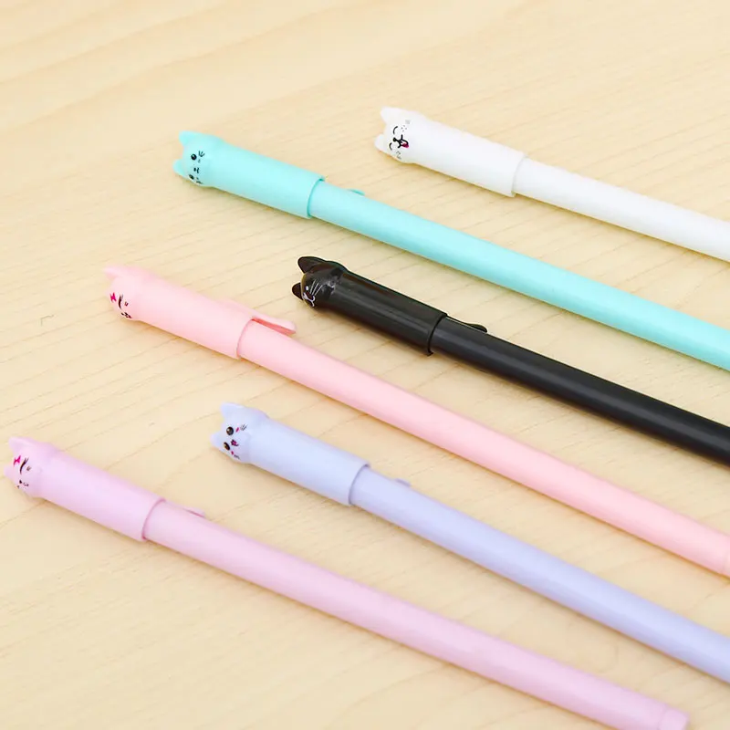 12 шт./компл. креативный милый кот гелевые ручки забавная крутая новинка