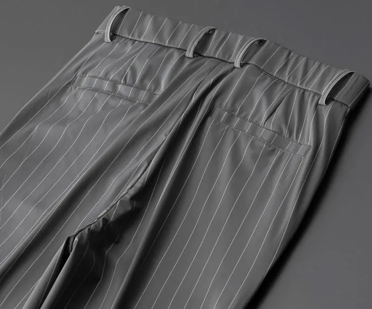 

Brand Summer Ice Silk Mens Sets (t-shirt+pants) Luxury Short Sleeve Casual Stripe Male Sets Fashion Slim Fit Thin Man Suits 4xl