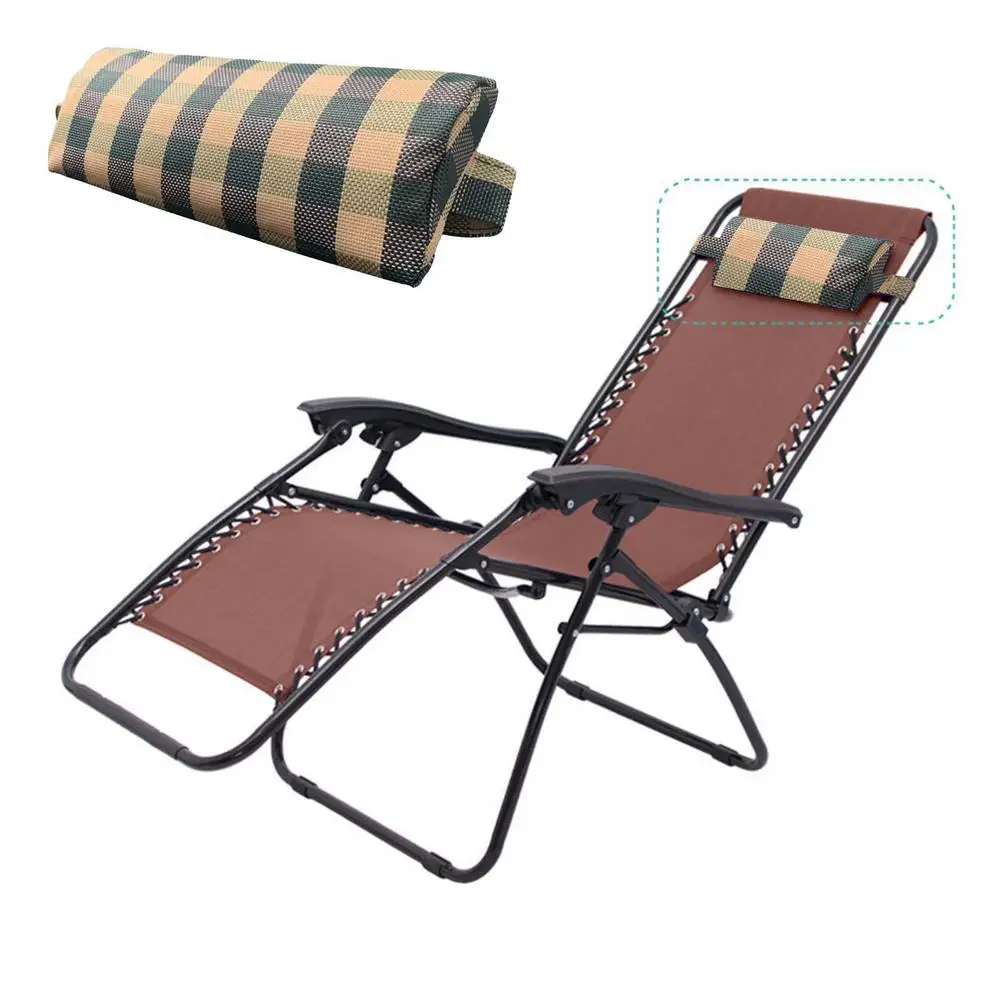 Садовый складной шезлонг подушка для головы подголовник пляжное кресло уличное