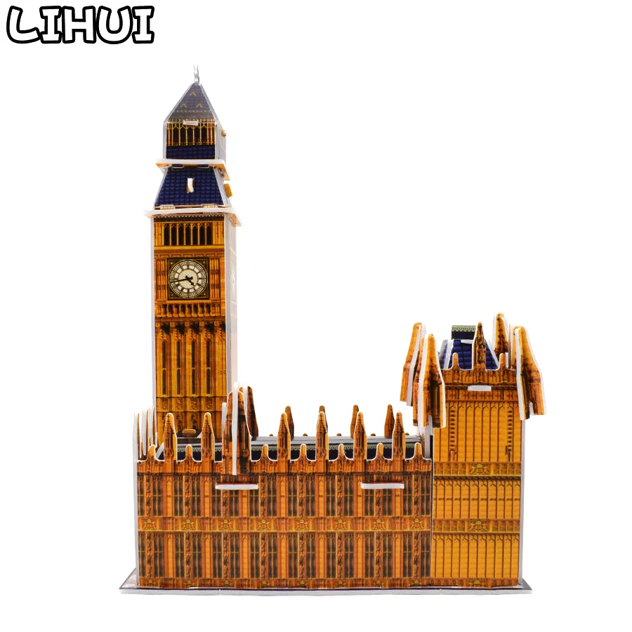 

DIY London Big Ben 3D Puzzle Paper Assembled Model Toys for Children Game World Architecture Jigsaw Educational Toy Kids Gifts
