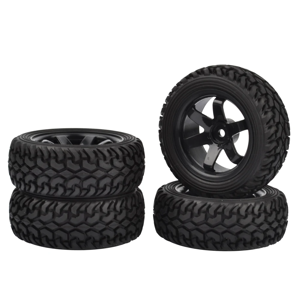 

4PCS 1/10 High Performance RC Rally Car Grain Rubber tires and Wheels for 1:10 RC On Road Car Traxxas Tamiya HSP HPI Kyosho