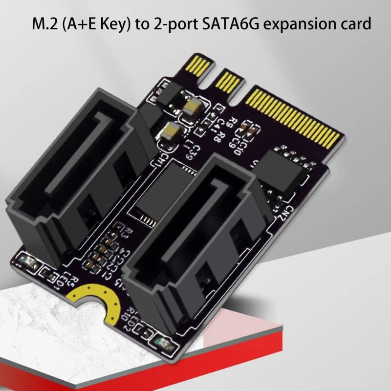 

67JA 2 порта M.2 A ключ + E ключ к SATA 3 адаптер для компьютерного драйвера бесплатная карта расширения для компьютера