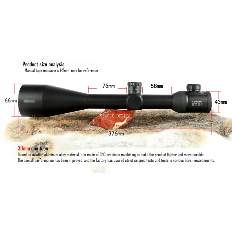 Охотничий Минокс ZA 5i HD 5-25x56 SFIR Riflescopes Светящееся Стекло с гравировкой сбоку Parallax