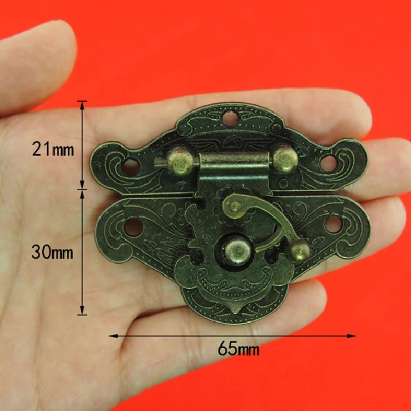 1 античный латунный Деревянный чехол с застежкой в винтажном стиле декоративные
