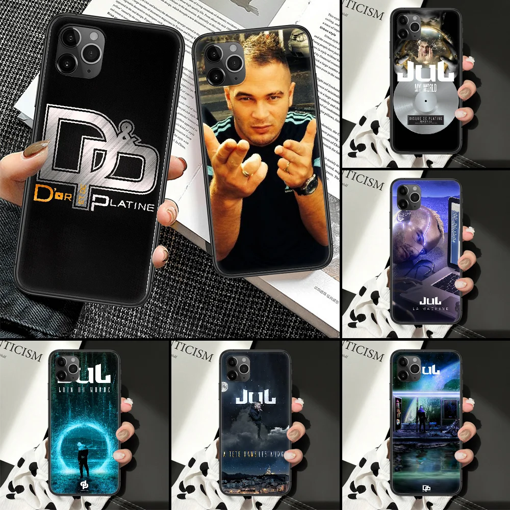 Jul D Or Et De Platimum Phone Case For iphone SE 2020 6 6S 7 8 11 12 13 Mini Plus X XS XR Pro Max black luxury cover art back