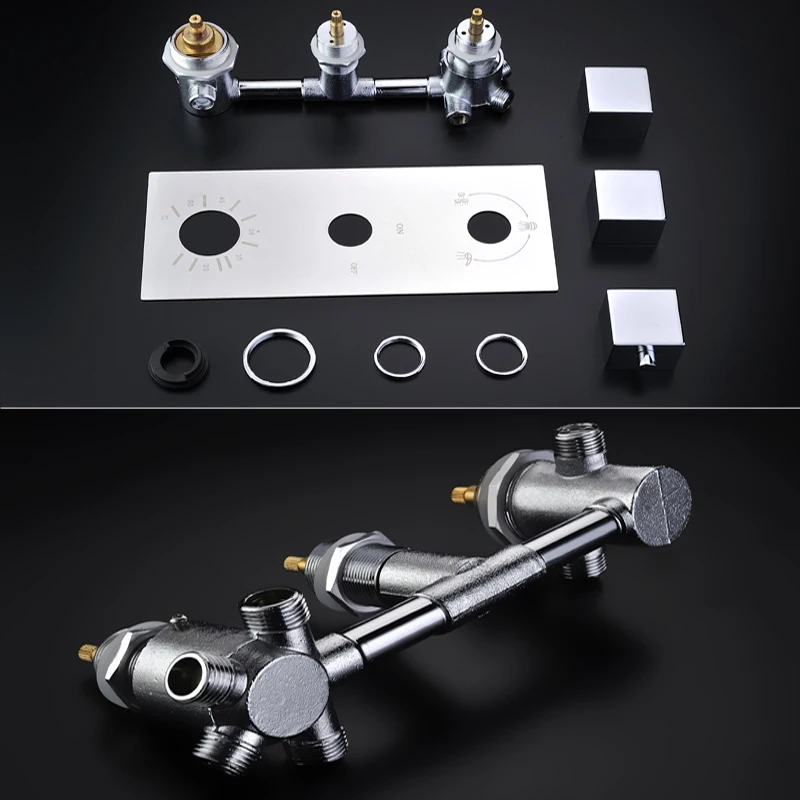 Современный потолочный светодиодный смеситель для душа набор термостатических