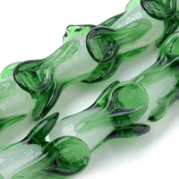 10pcs 1820mm handmade glass lampwork beads green vegetable loose beads for diy crafts jewelry making findings supplies