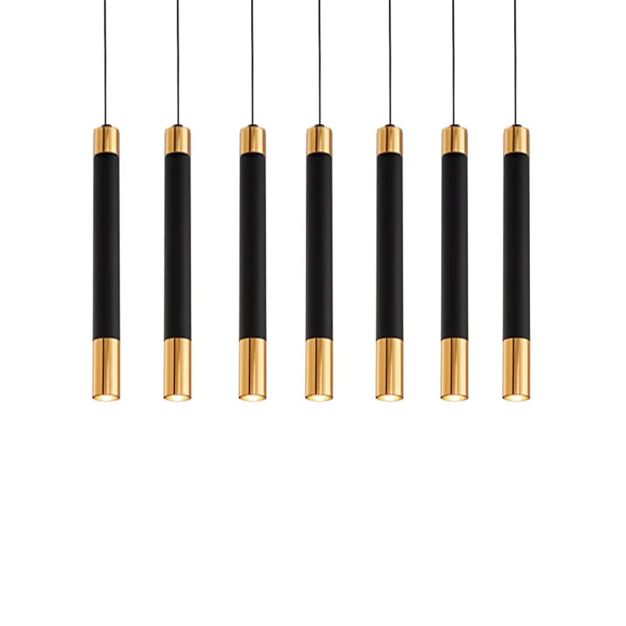

35/55CM Nordic Long Tube LED Pendant Light Restaurant Bar Cafe Light Fixtures Kitchen Island Pendant Lamps Shop Room Decoration