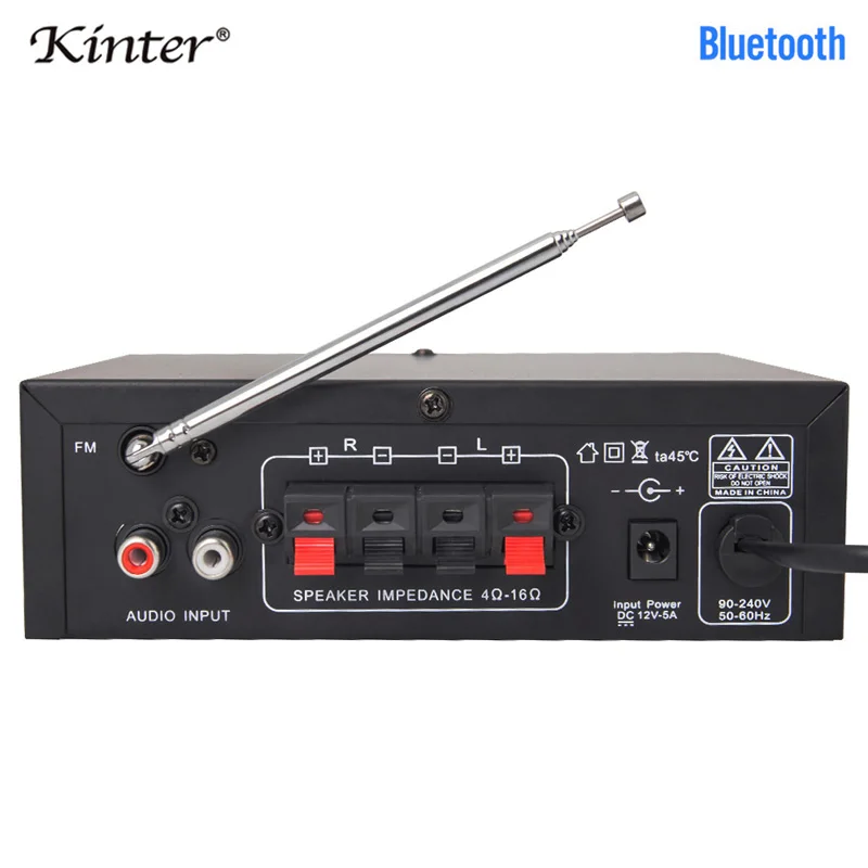 Kinter T1 для bluetooth 2.0CH домашний усилитель аудио с микрофоном/USB/TF/FM/AUX воспроизведение стерео звук управление громкостью низких частот