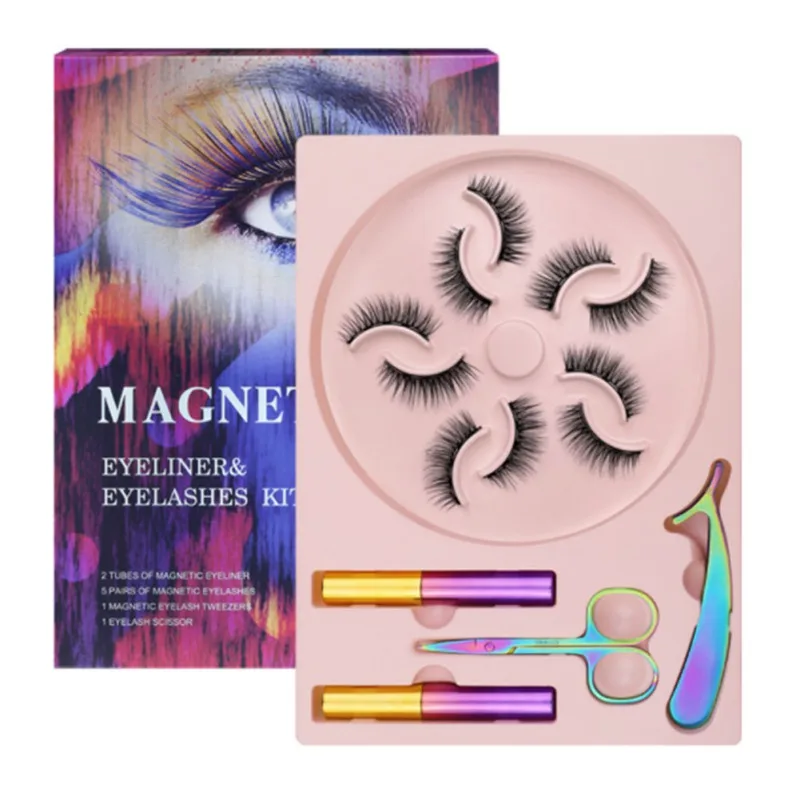 

5 Pairs Magnetic Eyelashes Eye Makeup Tools Magnetic Eyelashes Natural Look With Eyeliner Kit Magnetic Eyeliner