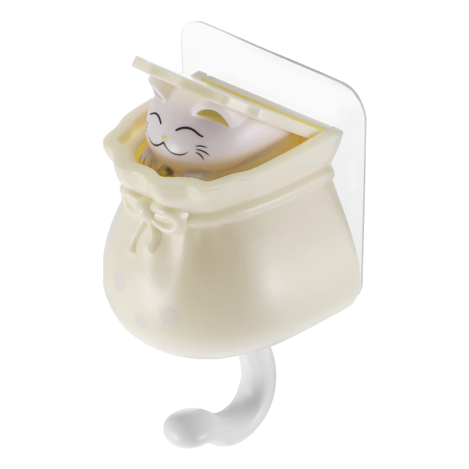 Настенный крючок в виде кошки на удачу Очаровательная пластиковая клейкая