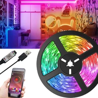 led strip verlichting usb powered rgb 2835 color bluetooth ir remote flexible lamp tape diode tv backlights for home decor