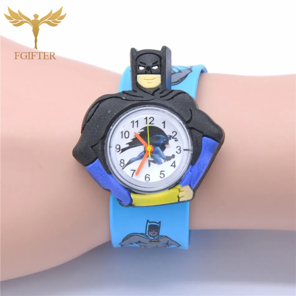 Batman watch Популярные детские наручные часы для мальчиков и девочек с мультяшным автомобилем, часы с силиконовым ремешком, часы для студентов, милые крутые детские часы в подарок для мужчин и детей - Цвет: Batman watch